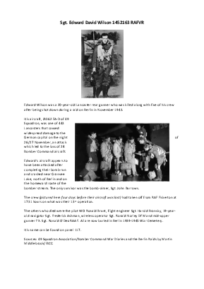 A preview of a PDF biography for Wilson, Edward David